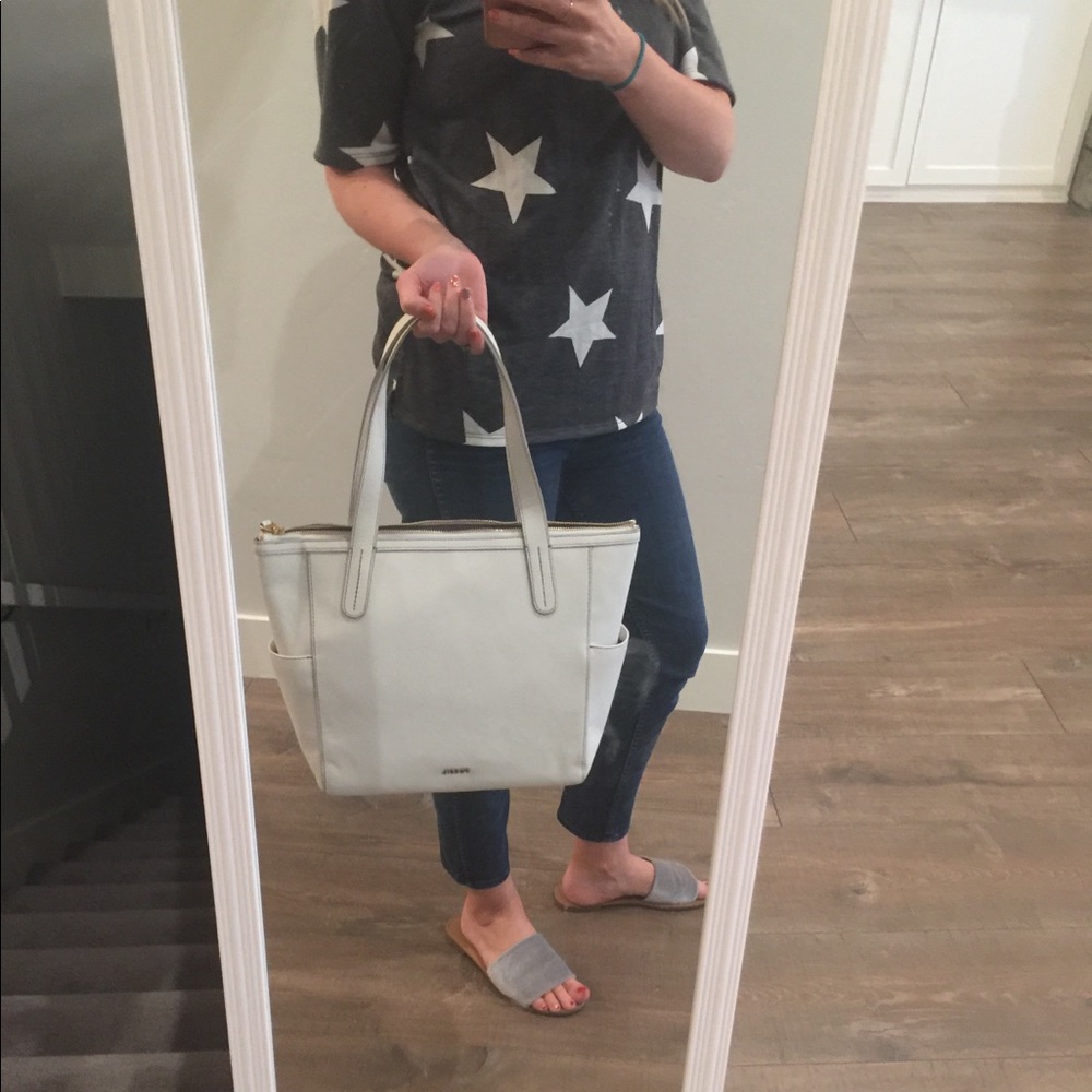 NWT Fossil Mimi Shopper in Cream